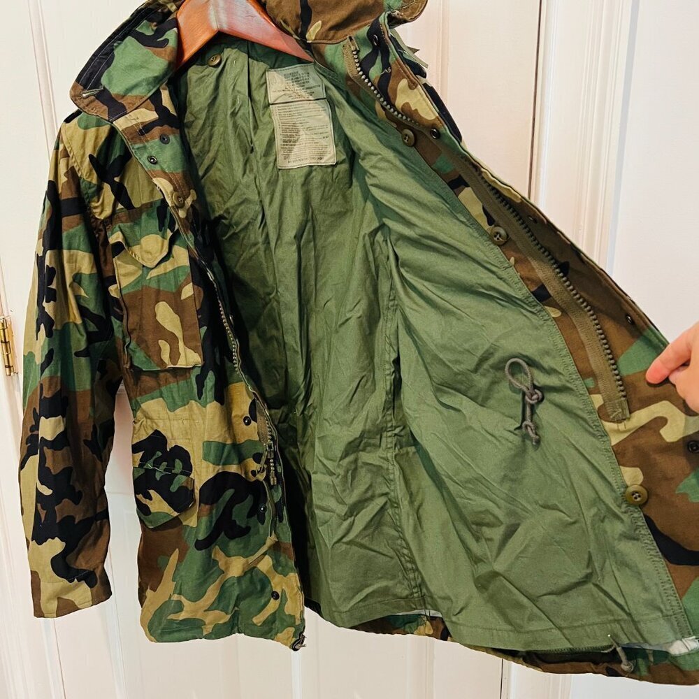 Vintage Golden MFG. Co Inc. Military Cold Weather Field Coat Woodland Camouflage - Picture 9 of 16